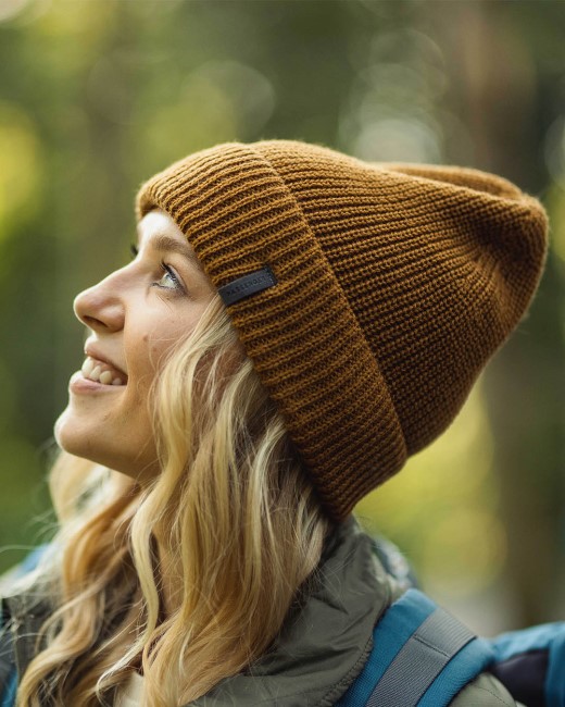 Passenger Exclusive Compass Recycled Beanie Golden Brown