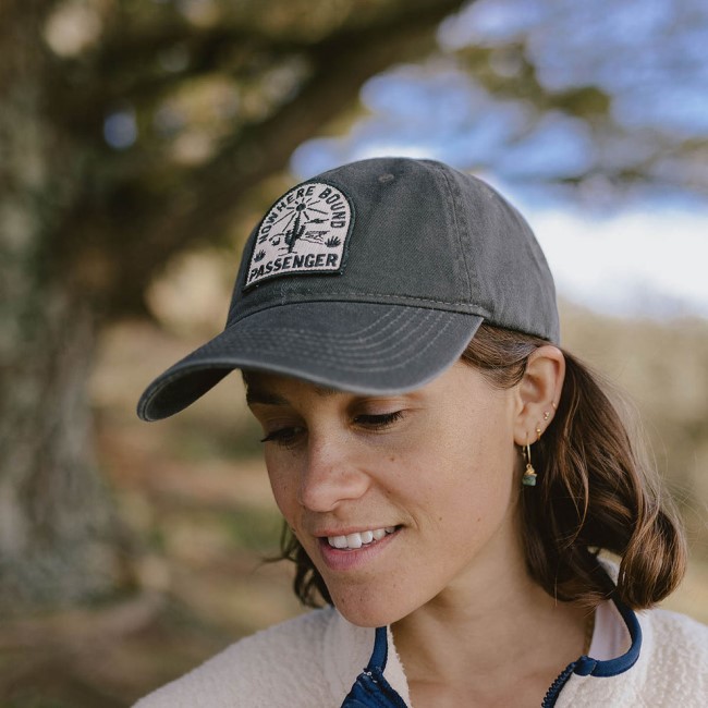 Passenger Exclusive Hazy Recycled Cotton Snapback Cap Faded Black