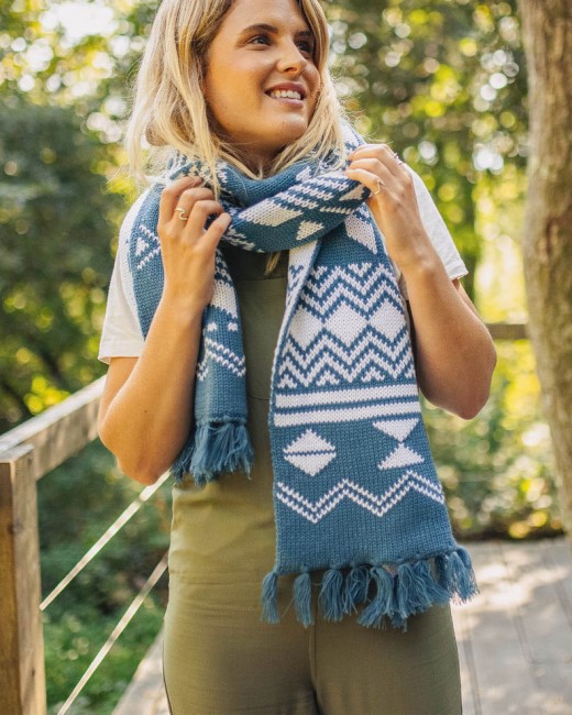Passenger Exclusive West Coast Recycled Acrylic Scarf Blue Steel