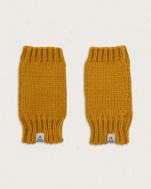 Passenger Exclusive Flurry Recycled Fleece Lined Fingerless Mittens Dandelion Yellow